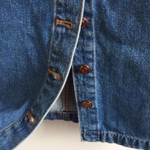 Madewell long button down midi denim skirt - Picture 5 of 6